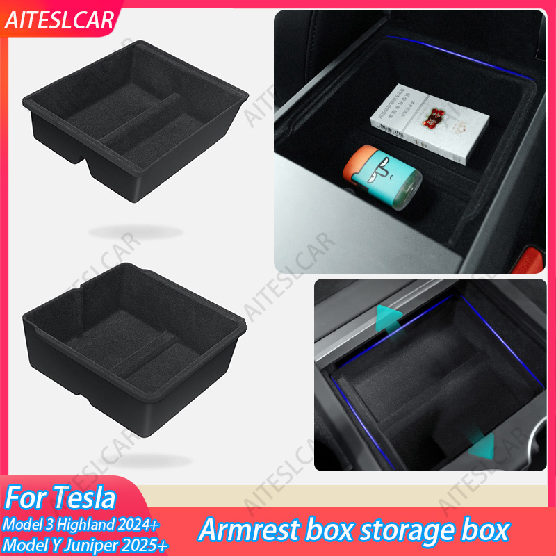 File Cabinet Drawer - テスラ モデル3/Y+ モデルY ジュニパー用 セントラルコントロール収納ボックス センターコンソールオーガナイザー