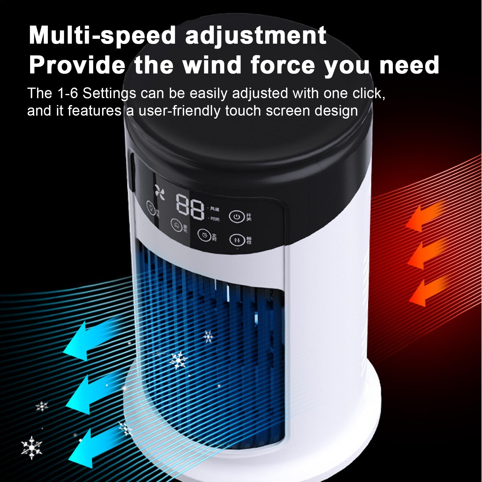 Home Office Jobs - ポータブルエアコンファン 6 速度ミスト加湿器 USB デスクトップクーラー LED