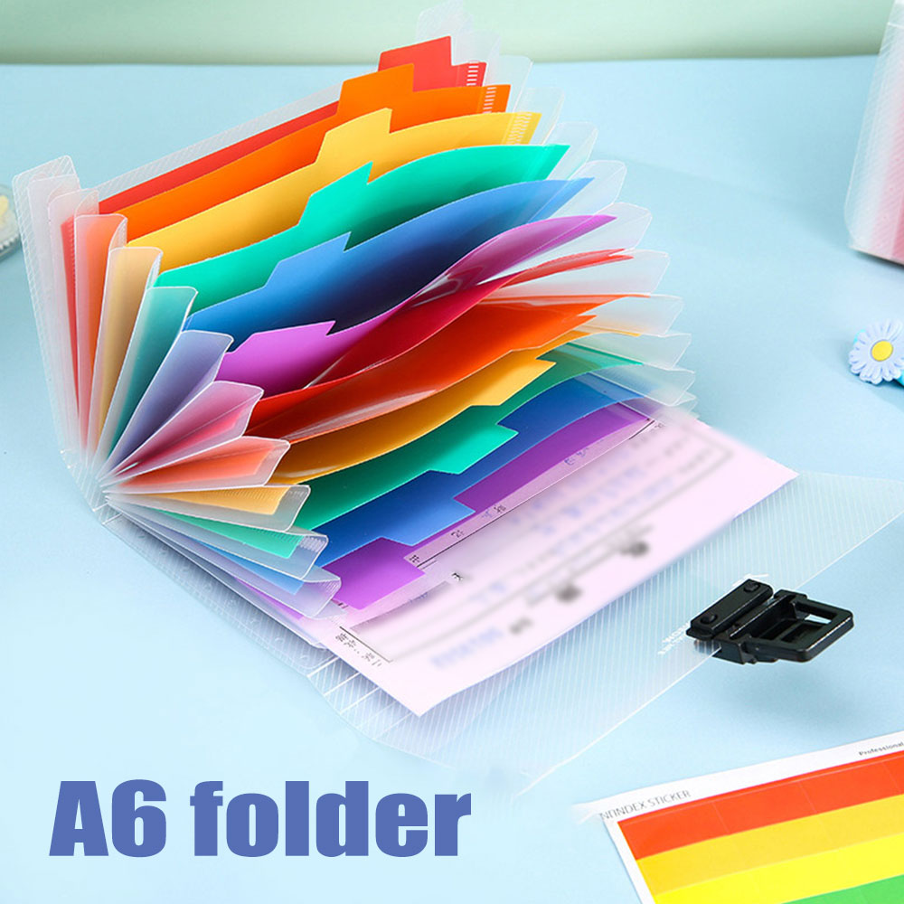Home Office Bagas - A6ファイルフォルダー収納バッグ、ファイルストレージバッグ、ドキュメントオーガナイザー、レインボー、拡張、ポータブル、家庭、学校、オフィス用