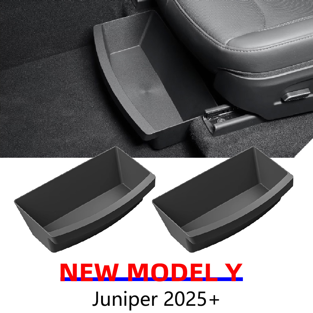 File Cabinet Drawer - テスラ モデルY ジュニパー/2025年/2026年発売用 シート下収納ボックス 引き出し式オーガナイザー フロントシート下部ボックスケース