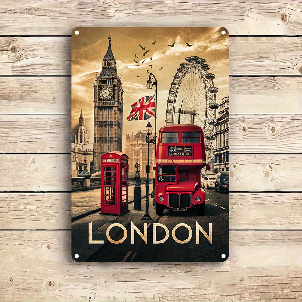 Home Office London - ヴィンテージ ロンドン アルミニウム ウォールアート サイン –