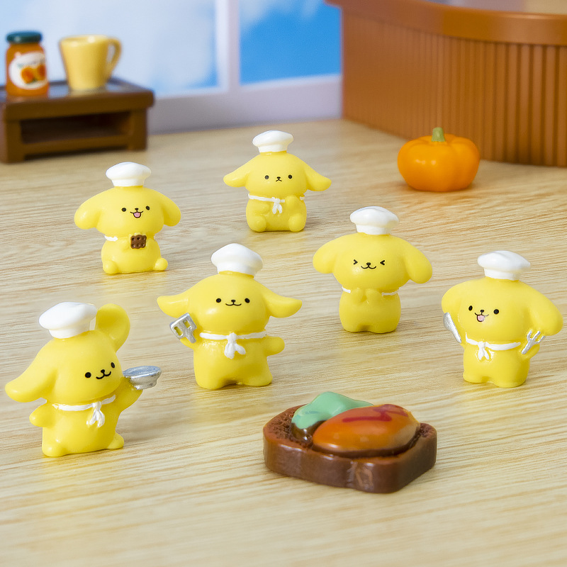 Home Office Freelancer - 6 ピース/セットかわいいミニチュア樹脂犬の置物ホームデスクトップオフィス装飾かわいい DIY 漫画動物装飾飾り新