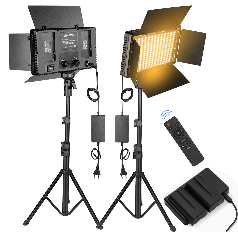 Zoom Lighting Kit - Nagnahz u800 + ledビデオライトフォトスタジオランプ二色2500k-8500k調光可能三脚スタンドリモコン付きビデオ録画パラ用
