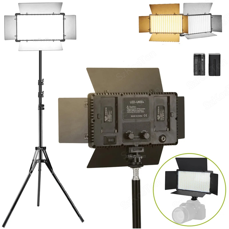 Zoom Lighting Kit - U800 u600 LEDフォトスタジオキット,写真パネル,ライブYouTubeビデオ用ランプ