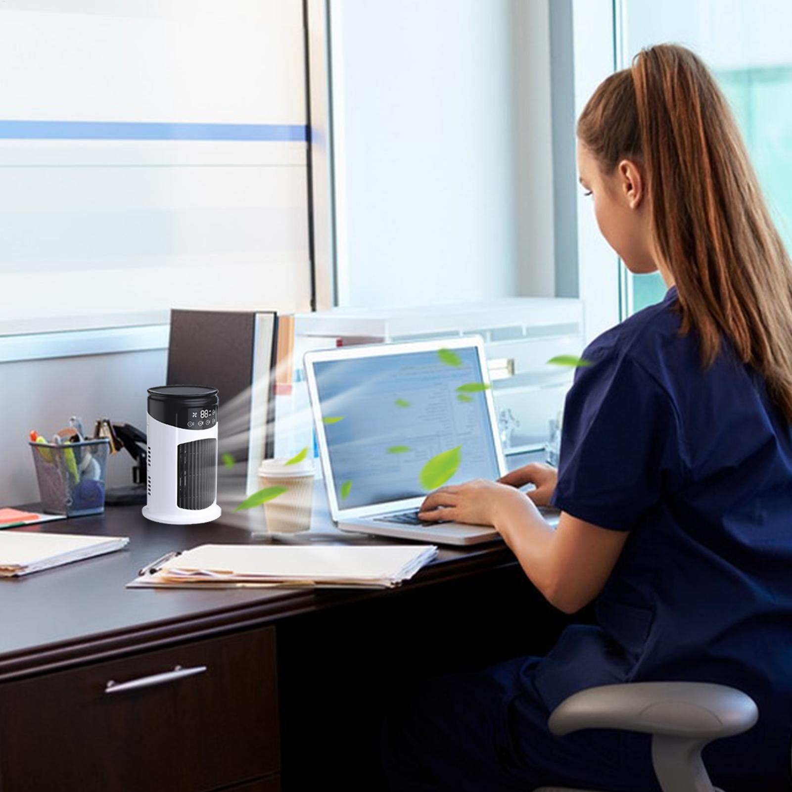 ポータブルエアコンファン 6 速度ミスト加湿器 USB デス - Home Office Jobs のレビューと価格