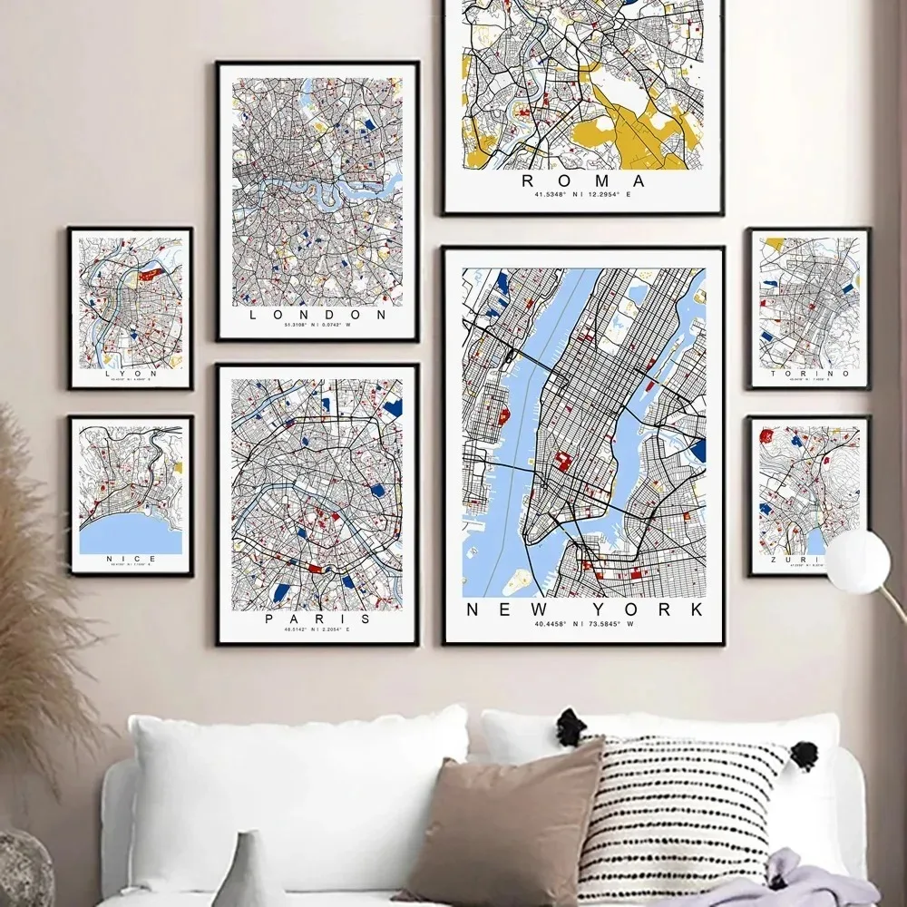 1pc フレームレスニューヨークロンドンパリカラー世界都市地 - Home Office London のレビューと価格