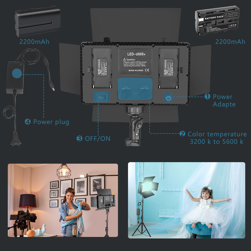 Nagnahz U800 LED フォトスタジオライト Ti - Zoom Lighting Kit のレビューと価格