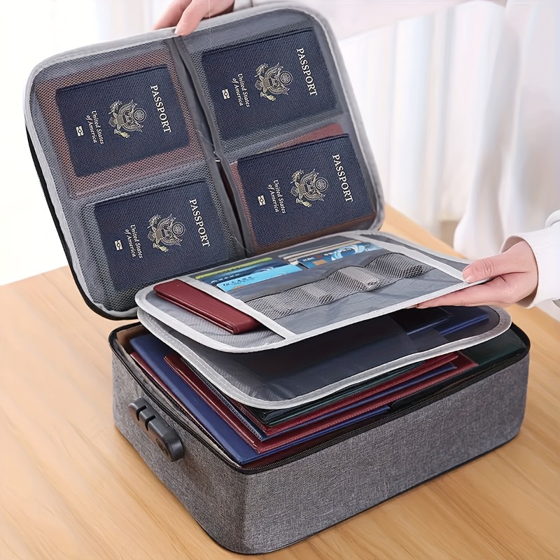 ロック可能なファイル収納バッグ、コンボロック付き3層ジッパー - File Cabinet Drawer のレビューと価格