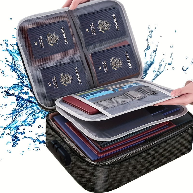 ロック可能なファイル収納バッグ、コンボロック付き3層ジッパー - File Cabinet Drawer のレビューと価格