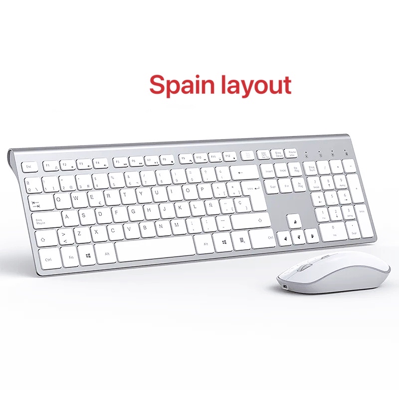 ワイヤレス人間工学に基づいたサイレントキーボードとマウスセッ - Home Office Layout のレビューと価格