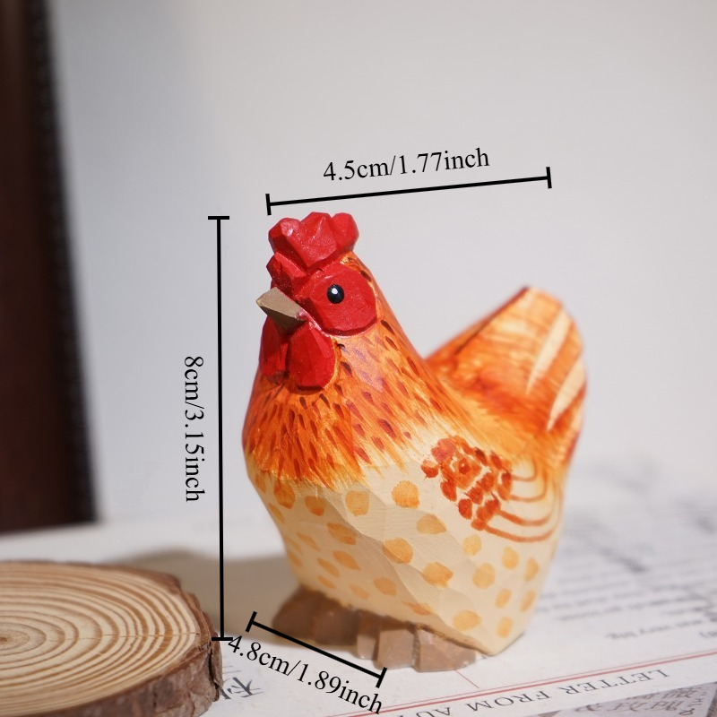 農場の雄鶏と雌鶏の手作り木製彫刻、田舎をテーマにしたオフィス - Home Office Freelancer のレビューと価格