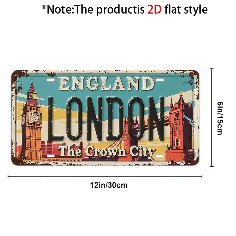 ロンドン イングランド ザ クラウン シティ ブリキ看板 - - Home Office London のレビューと価格