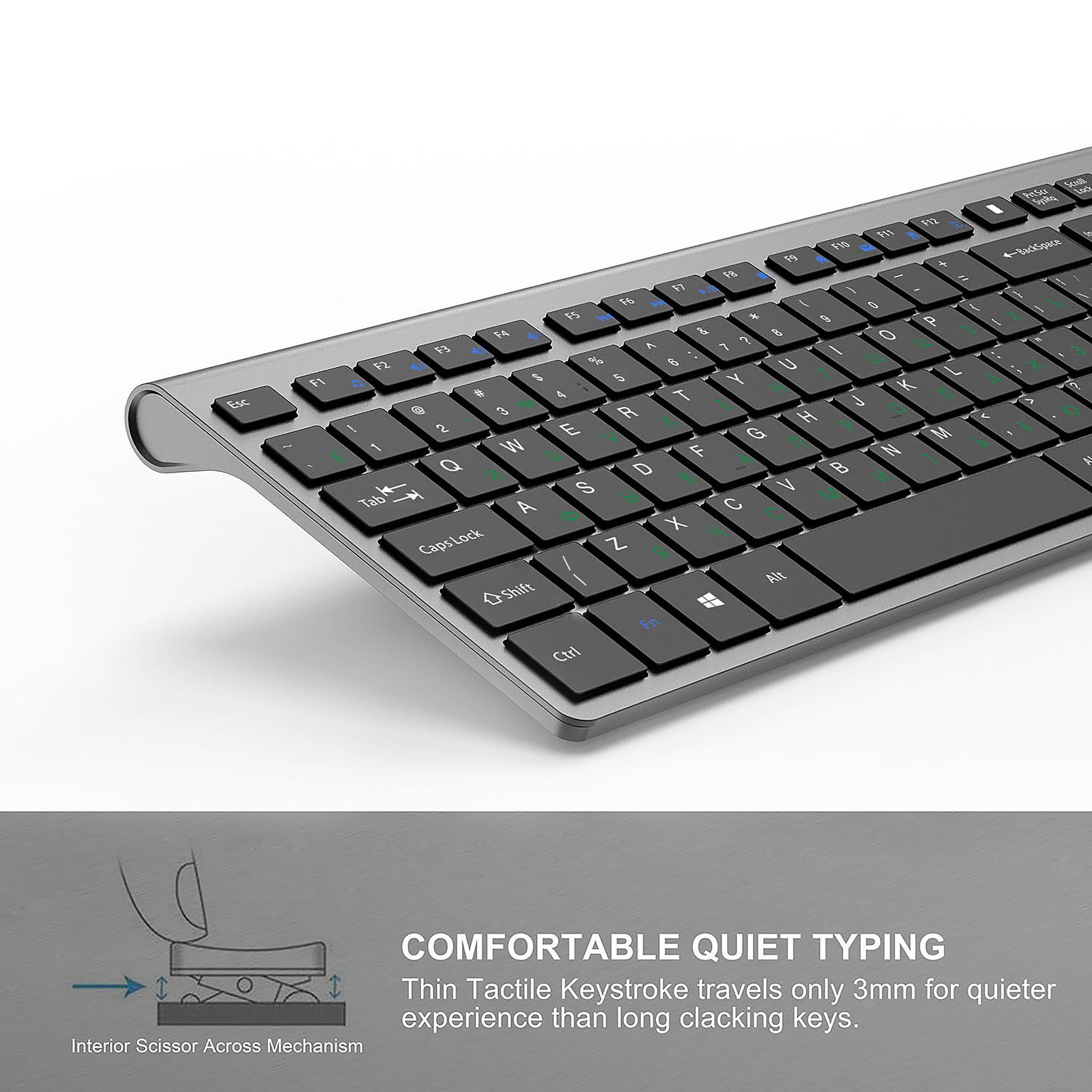 2.4g充電式ワイヤレスキーボードとマウスセット,コンピュー - Home Office Layout のレビューと価格