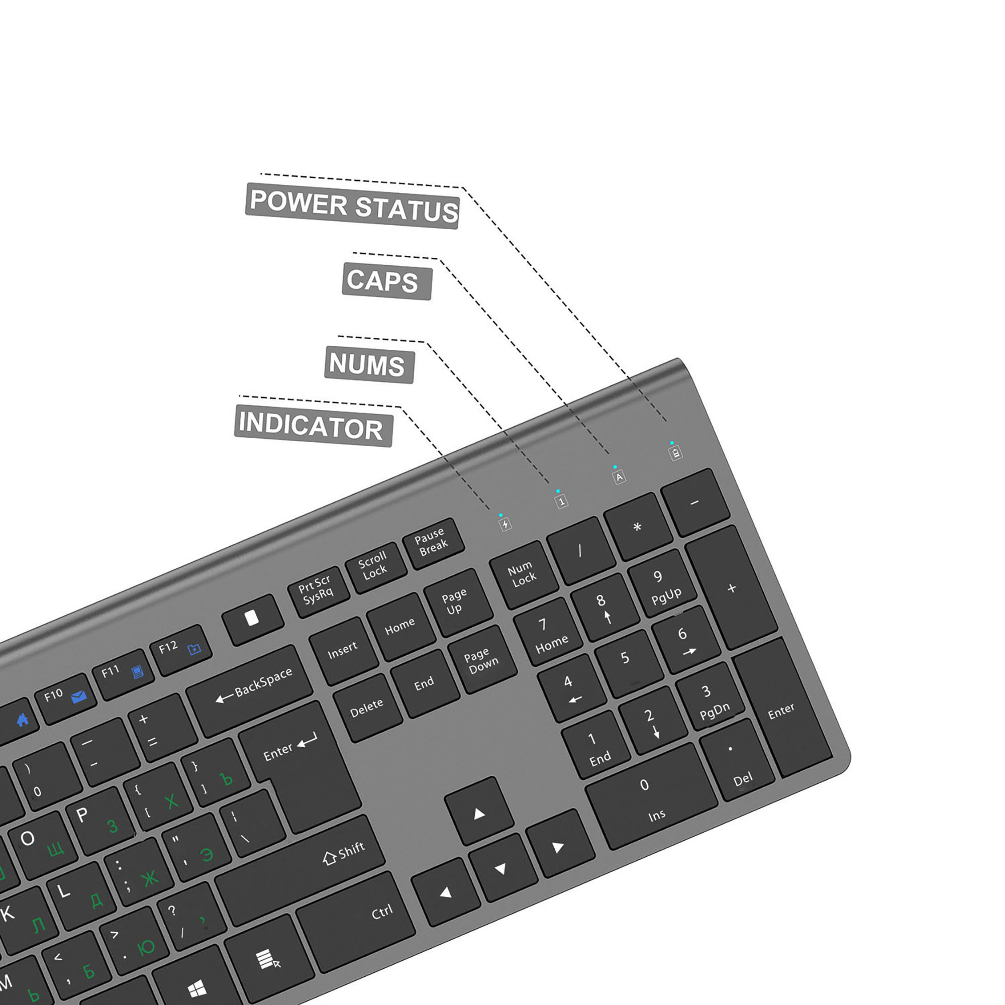 2.4g充電式ワイヤレスキーボードとマウスセット,コンピュー - Home Office Layout のレビューと価格