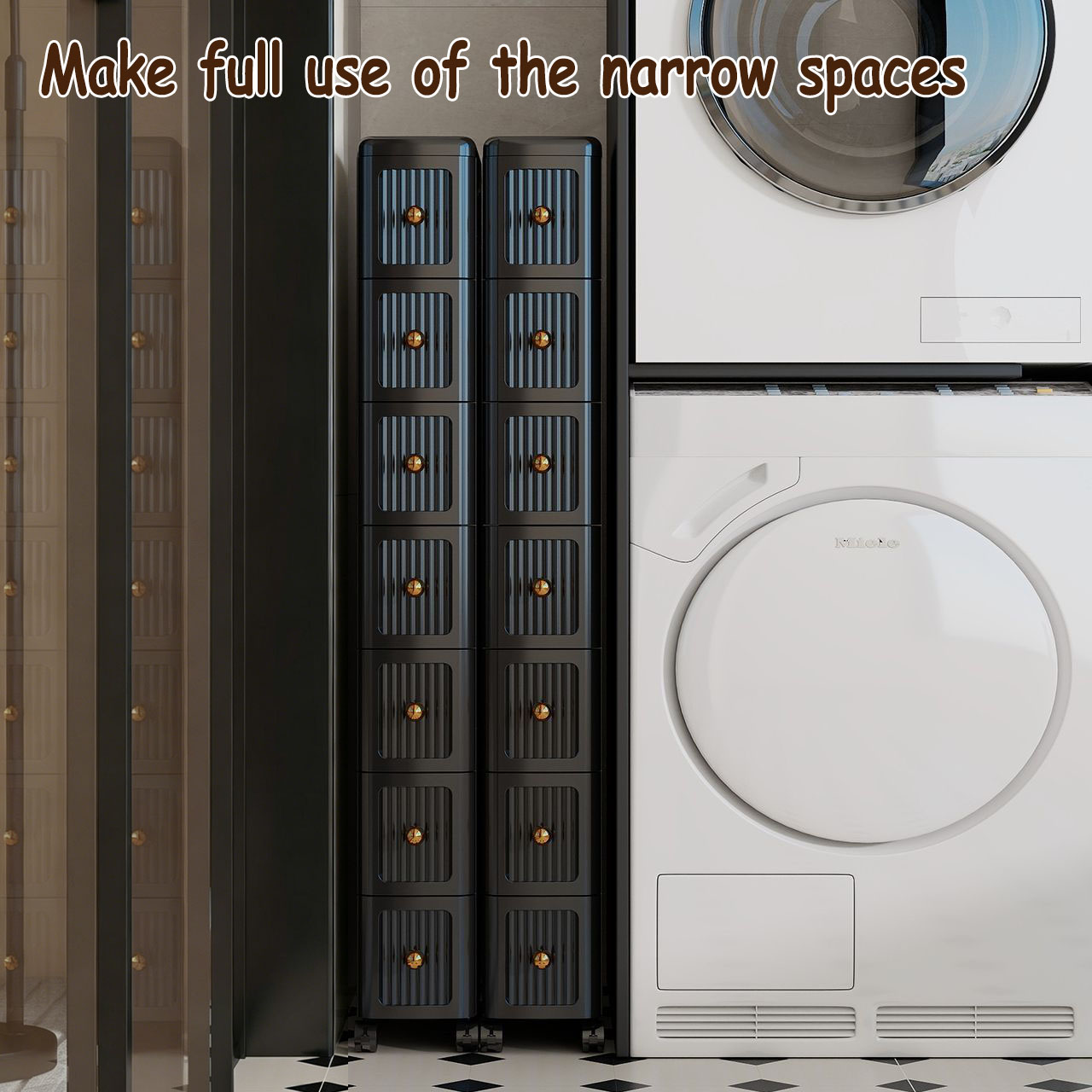 15CMの狭い隙間用引き出し収納キャビネット – キッチン、 - File Cabinet Drawer のレビューと価格