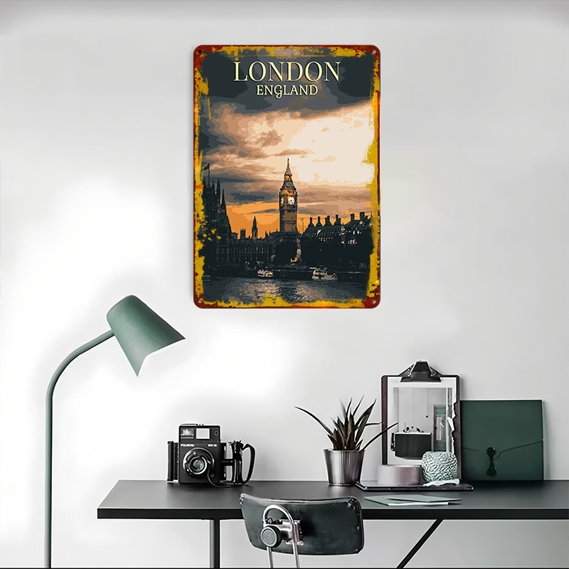 ヴィンテージロンドンブリキポスターカスタマイズ可能なウォール - Home Office London のレビューと価格