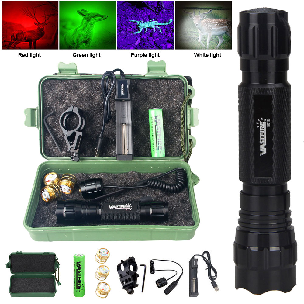 プロの狩猟懐中電灯セット,戦術ランタン,1モードトーチ,18 - Zoom Lighting Kit のレビューと価格