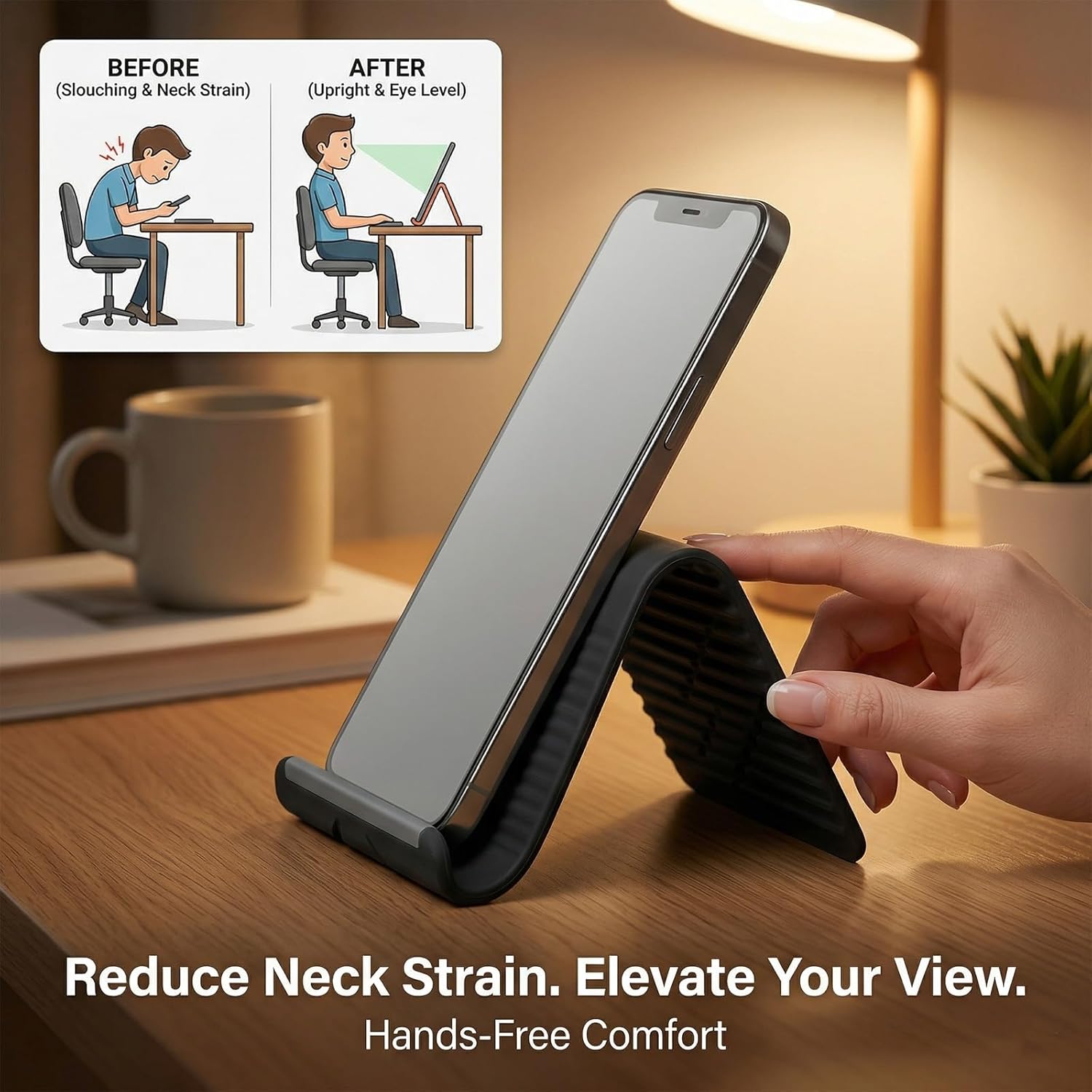 柔軟で折りたたみ可能なシリコン製スマホホルダー、ポータブルで - Home Office Jobs のレビューと価格