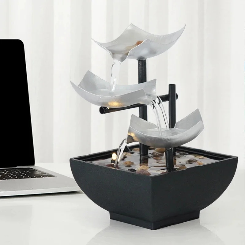 卓上噴水飾り 室内インテリア 流れる水のデスク彫刻 オフィス - Home Office Cozy のレビューと価格