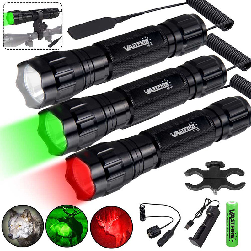 プロの狩猟懐中電灯セット,戦術ランタン,1モードトーチ,18 - Zoom Lighting Kit のレビューと価格