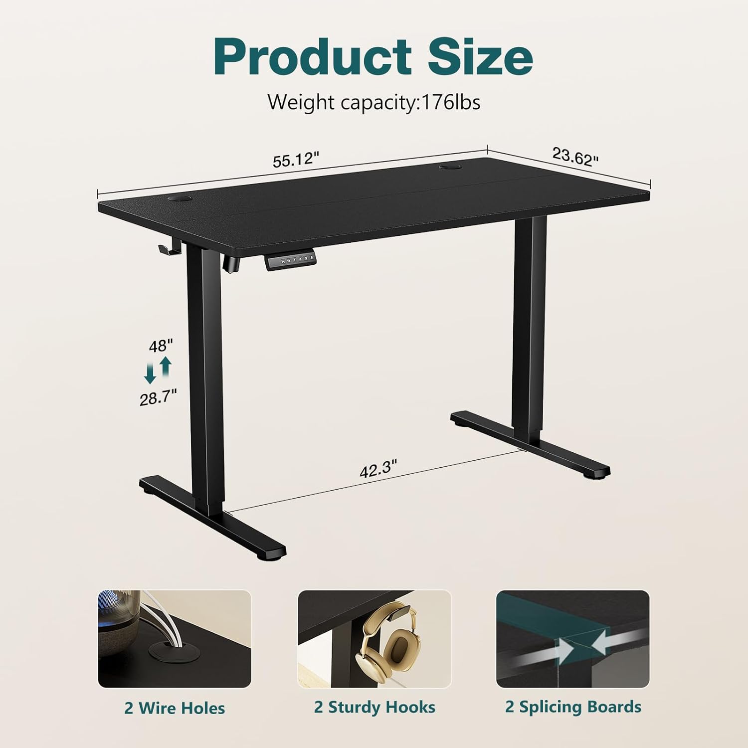 電動昇降式スタンディングデスク、モダンオフィス家具、自動昇降 - Standing Desk Electric のレビューと価格
