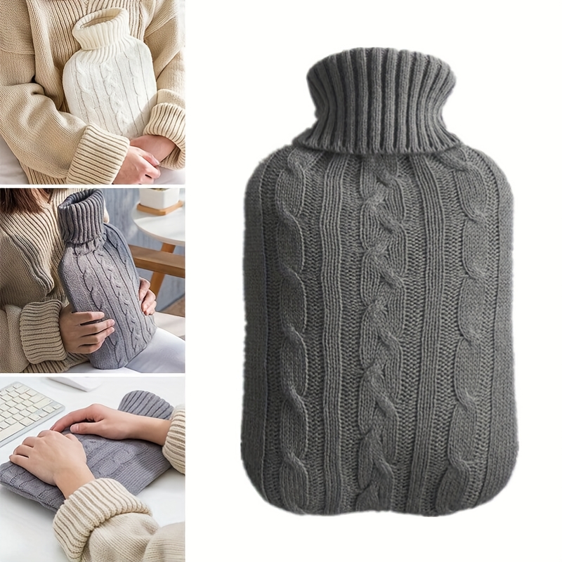 グレーの湯たんぽカバー - 心地よい暖かさ、耐久性のあるポリ - Home Office Cozy のレビューと価格