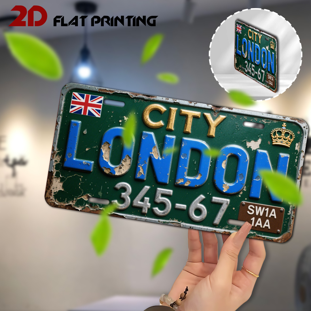 シティ・ロンドンナンバープレートブリキ看板 - ヴィンテージ - Home Office London のレビューと価格
