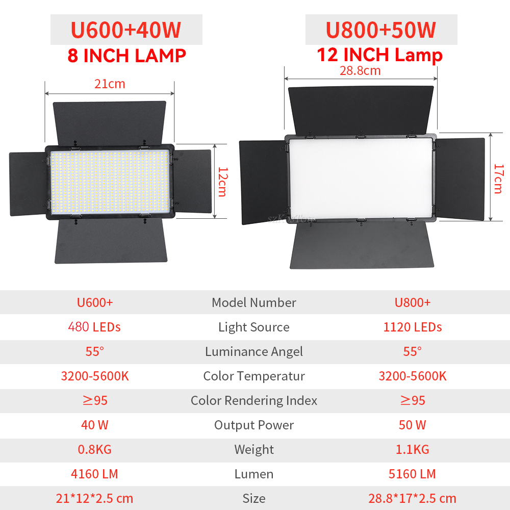 U800 u600 LEDフォトスタジオキット,写真パネル, - Zoom Lighting Kit のレビューと価格